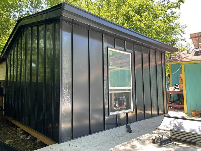 Black standing seam metal wall panels for Metal Roof Installation in Waikele
